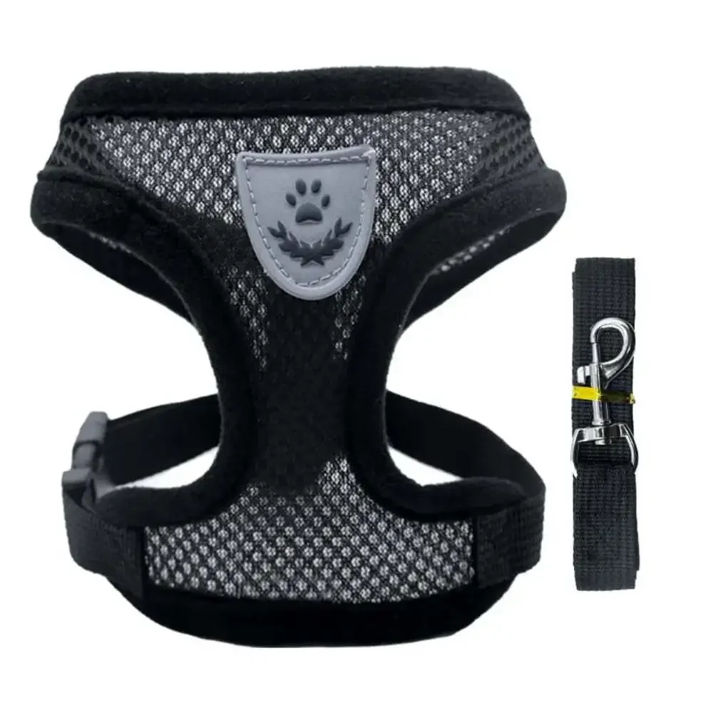 Dog Vest Walking Leash for Puppy Dog Cat Collar Polyester Adjustable Mesh Dog fo